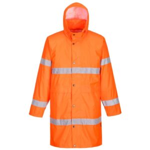 Portwest Hi-Vis Rain Coat 100cm - Orange