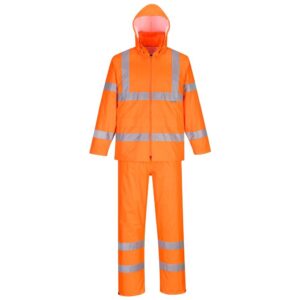 Portwest Hi-Vis Packaway Rain Suit - Orange