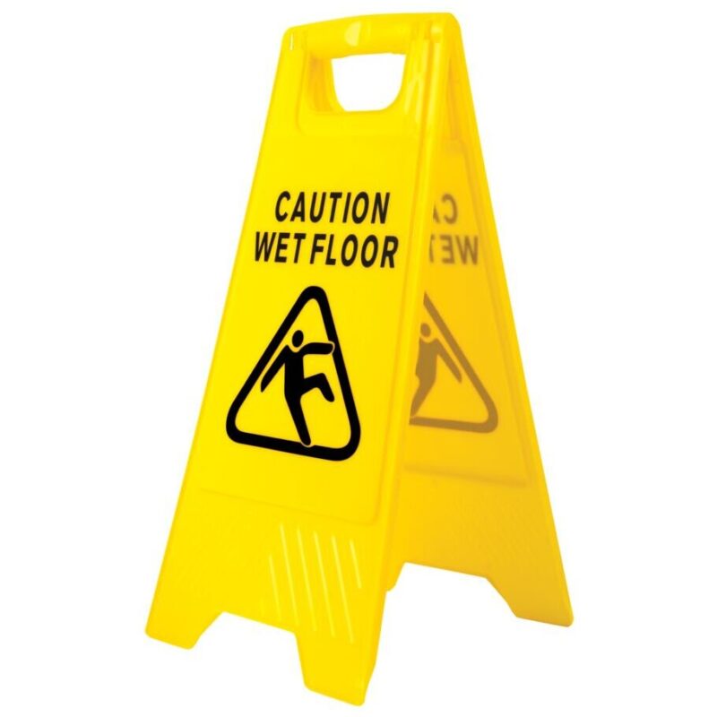 Portwest Wet Floor Warning Sign Yellow HV20