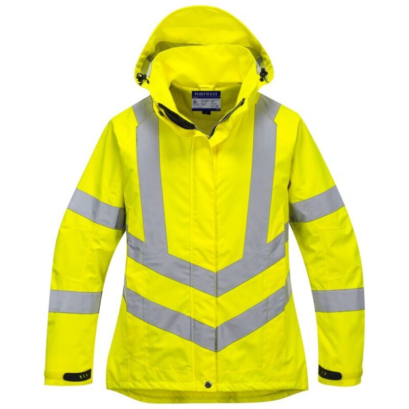 Portwest Hi-Vis Women's Breathable Rain Jacket - Yellow