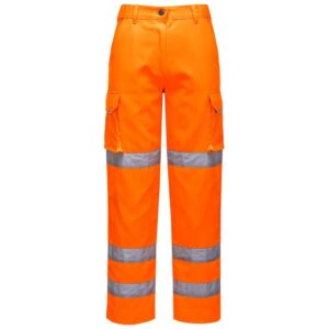 Portwest Hi-Vis Women's Three Band Work Trousers - Orange