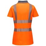 Portwest Hi-Vis Women's Cotton Comfort Pro Polo Shirt Short Sleeve