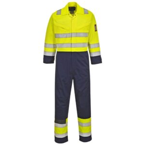 Portwest Hi-Vis Modaflame Coverall - Yellow/Navy