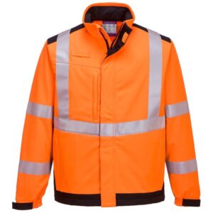 Portwest Modaflame Multi Norm Arc Softshell Jacket - Orange/Navy