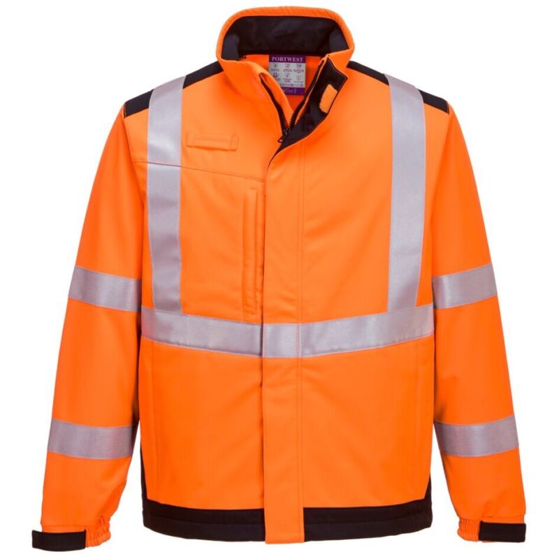 Portwest Modaflame Multi Norm Arc Softshell Jacket - Orange/Navy