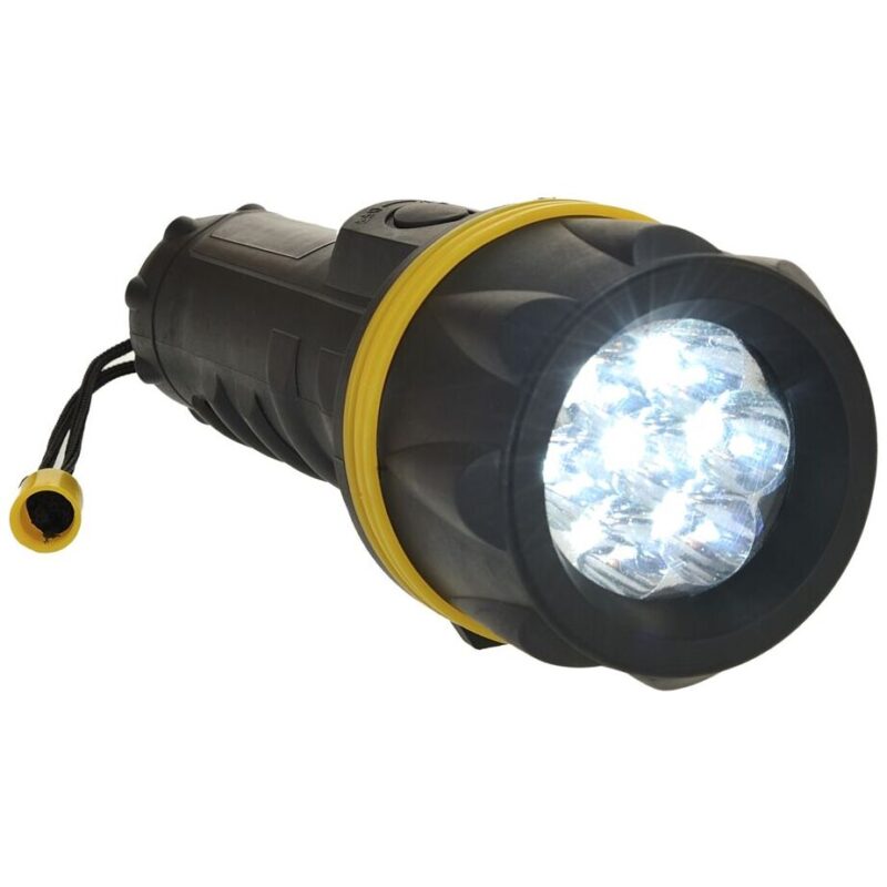 Portwest 7 LED Rubber Torch Yellow/Black PA60