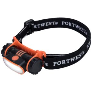 Portwest USB Rechargeable LED Head Light Black PA70