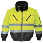 Portwest Hi-Vis 3-in-1 Contrast Pilot Jacket - Yellow/Black