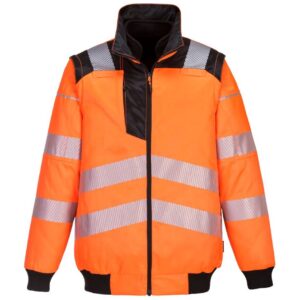 Portwest PW3 Hi-Vis 3-in-1 Pilot Jacket - Orange/Black