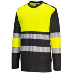 Portwest PW3 Hi-Vis Cotton Comfort Class 1 T-Shirt Long Sleeve