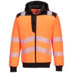 Portwest PW3 Hi-Vis Zip Hoodie - Orange/Black