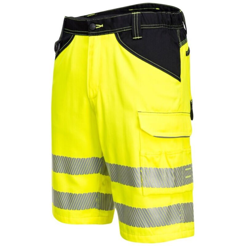 Portwest PW3 Hi-Vis Shorts - Yellow/Black