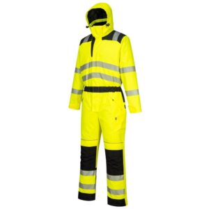 Portwest PW3 Hi-Vis Winter Coverall - Yellow/Black