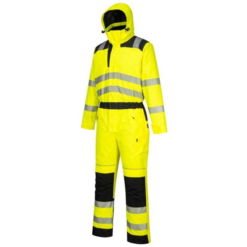 Portwest PW3 Hi-Vis Winter Coverall - Yellow/Black