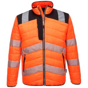 Portwest PW3 Hi-Vis Baffle Jacket - Orange/Black