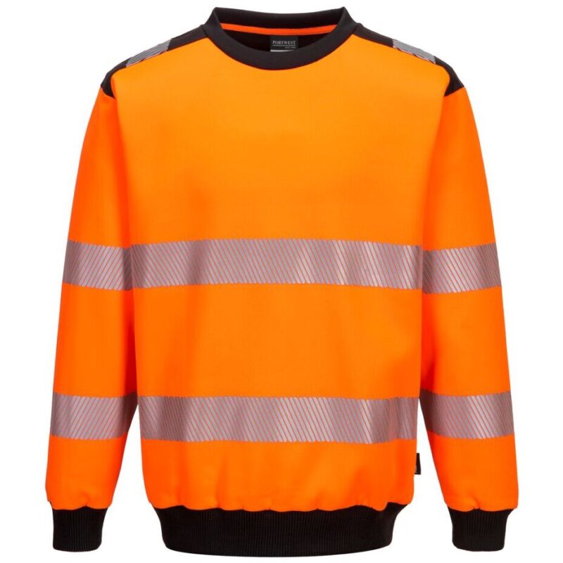 Portwest PW3 Hi-Vis Sweatshirt - Orange/Black