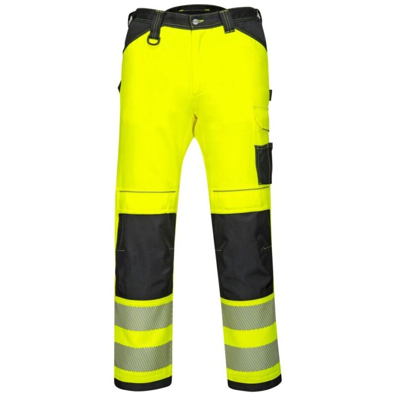 Portwest PW3 Hi-Vis Women's Stretch Work Trousers - Yellow/Black