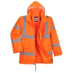 Portwest Hi-Vis Breathable Interactive Rain Traffic Jacket - XXXL