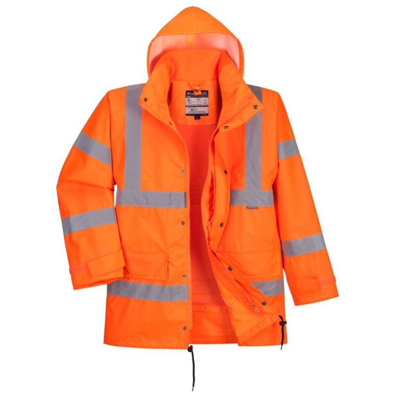 Portwest Hi-Vis Breathable Interactive Rain Traffic Jacket - XXXL