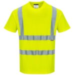 Portwest Hi-Vis Cotton Comfort T-Shirt Short Sleeve - Yellow