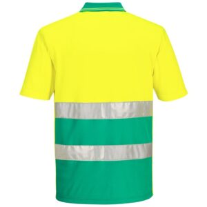 Portwest Hi-Vis Lightweight Contrast Polo Shirt Short Sleeve
