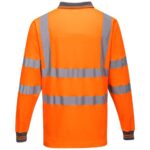 Portwest Hi-Vis Cotton Comfort Polo Shirt Long Sleeve