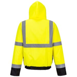 Portwest Hi-Vis Contrast Winter Bomber Jacket Yellow/Black S363