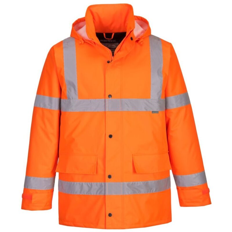 Portwest Hi-Vis Winter Traffic Jacket - Orange