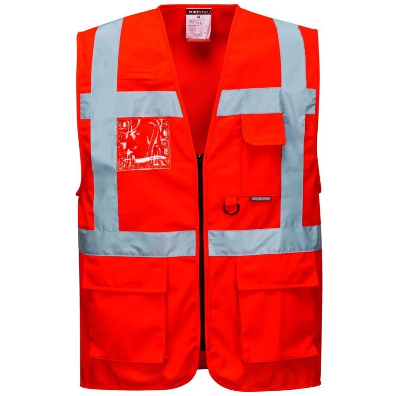 Portwest Berlin Hi-Vis Executive Vest - Red