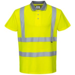 Portwest Hi-Vis Polo Shirt Short Sleeve - Yellow