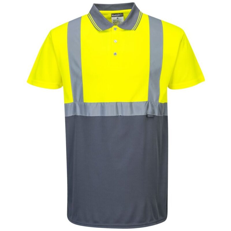 Portwest Hi-Vis Contrast Polo Shirt Short Sleeve