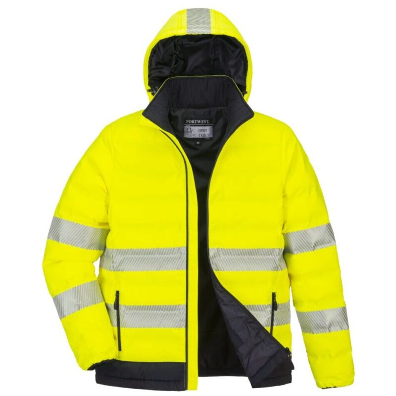 Portwest Hi-Vis Ultrasonic Heated Tunnel Jacket - XXXL