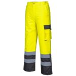 Portwest Hi-Vis Contrast Trouser - Lined