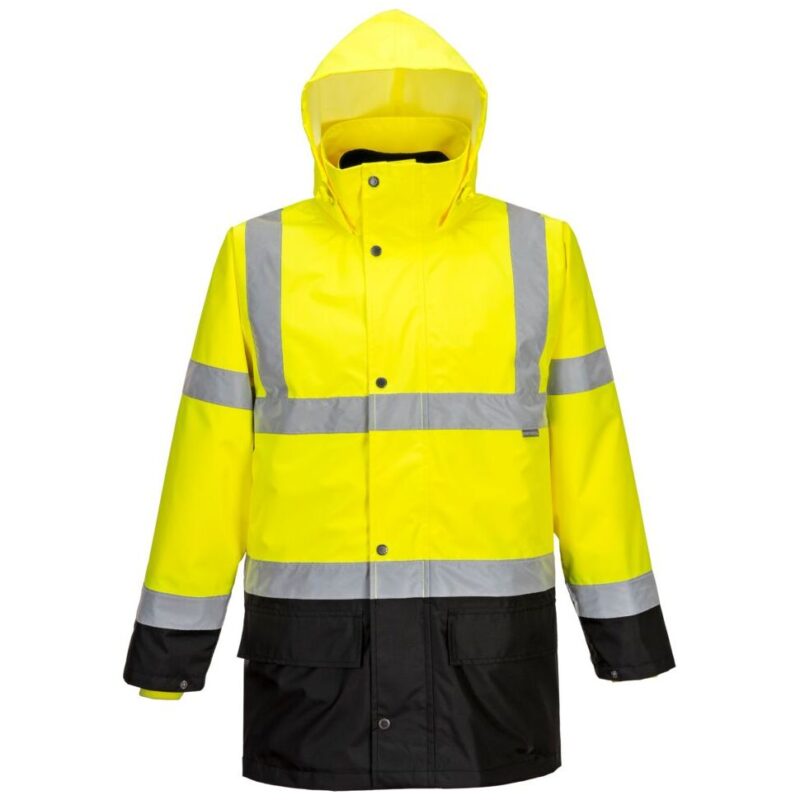 Portwest Hi-Vis 5-in-1 Contrast Essential Jacket - Yellow/Black