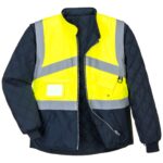 Portwest Hi-Vis Breathable 2-in-1 Contrast Reversible Jacket - Yellow/Navy