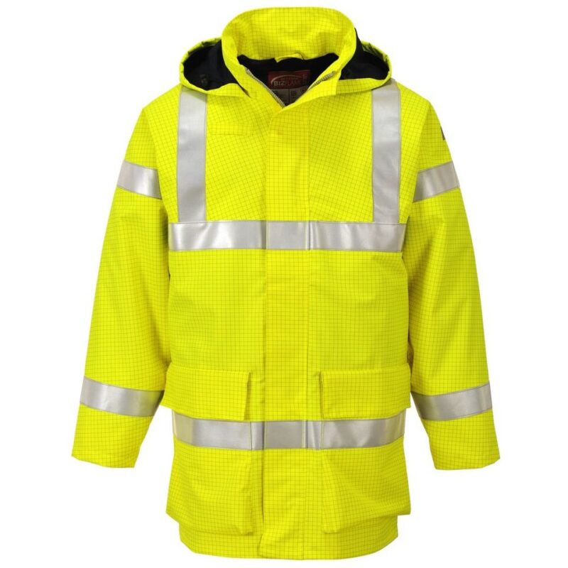 Portwest Bizflame Rain Hi-Vis Multi Lite Jacket - Yellow