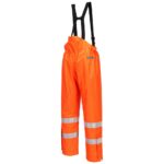 Portwest Bizflame Rain Unlined Hi-Vis Antistatic FR Trousers - Orange