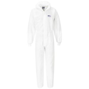 Portwest BizTex SMS Coverall With Knitted Cuff Type 5/6 White ST35