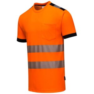 Portwest PW3 Hi-Vis Cotton Comfort T-Shirt Short Sleeve - Orange/Black