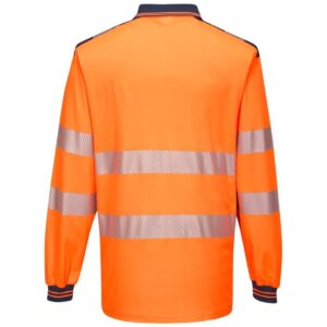 Portwest PW3 Hi-Vis Cotton Comfort Polo Shirt Long Sleeve