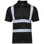 Supertouch Hi Vis Black Bird Eye Polo Shirt