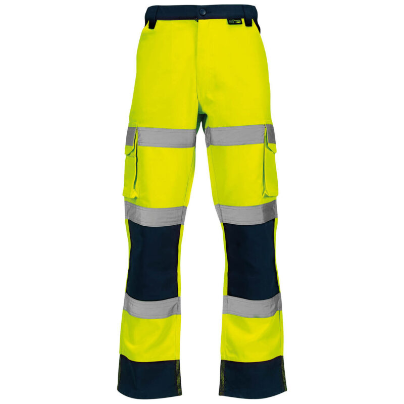 Supertouch Hi-Vis 2 Tone Yellow Combat Trousers - 38R